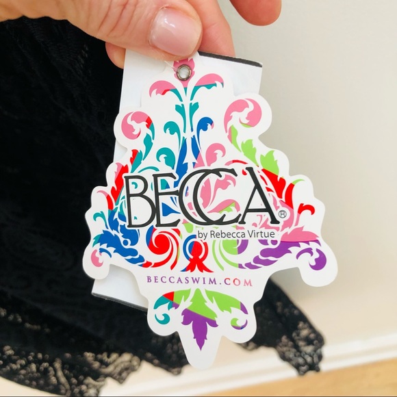 BECCA by Rebecca Amore Black Lace Tunic Coverup NWT - Picture 7 of 7